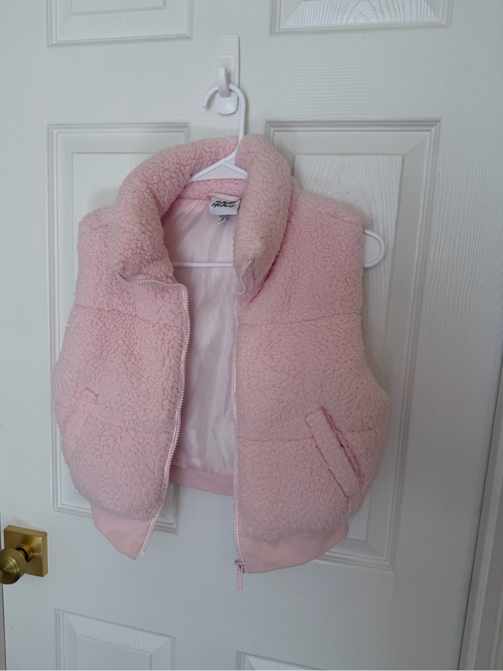 Cozy Pink Sherpa Puffer Vest - Planet Heart